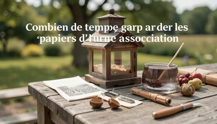 Classeur cartonné et relevés papier posés sur un bureau en bois, lumière de fenêtre.